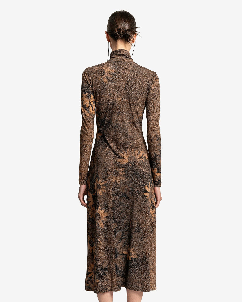 Оригінальна Floral Print Dress In Tan Maison margiela – детальний вид