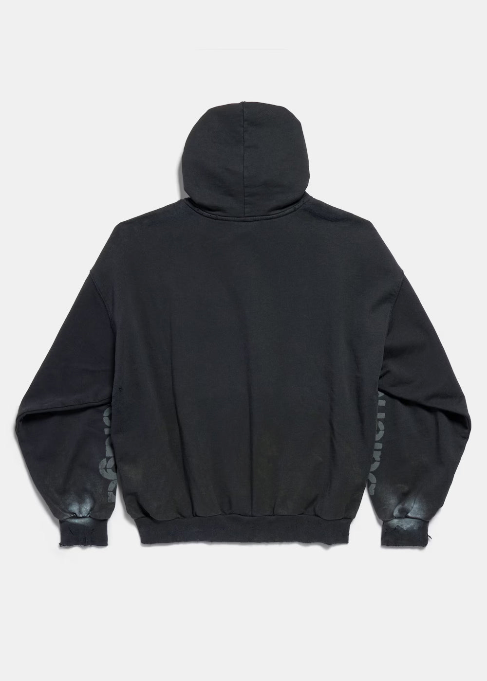 Faded Black 3b Stencil Hoodie Balenciaga – Гарантія оригінальності – вид ззаду
