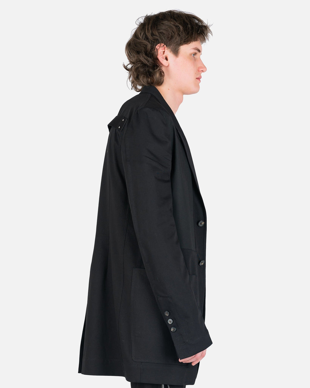 Foglido Jacket In Black Rick owens оригінал – Купити в Україні – вид ззаду