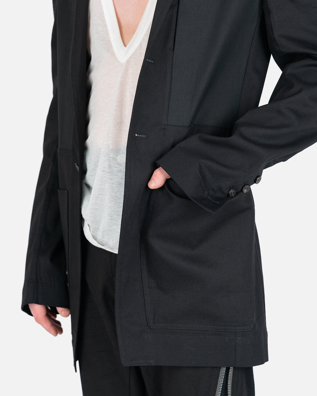 Foglido Jacket In Black Rick owens оригінал – Купити в Україні – збільшений вид