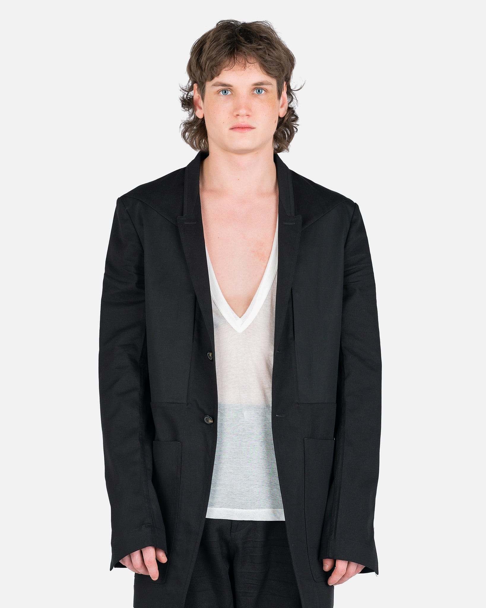 Foglido Jacket In Black Rick owens оригінал – Купити в Україні – боковий вид