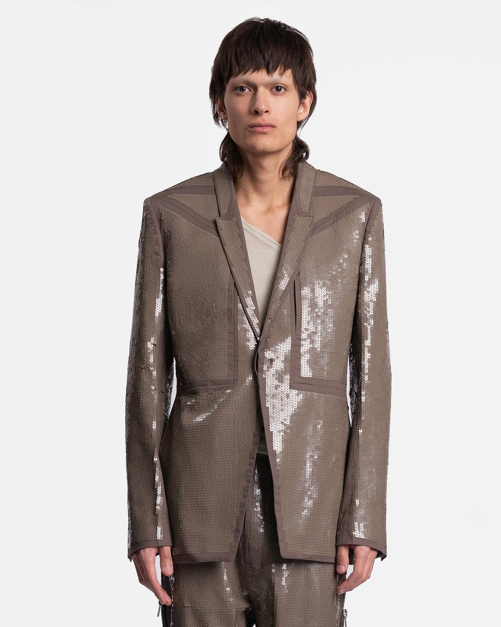 Fogpocket Soft Blazer In Dust Rick owens – Гарантія оригінальності – боковий вид