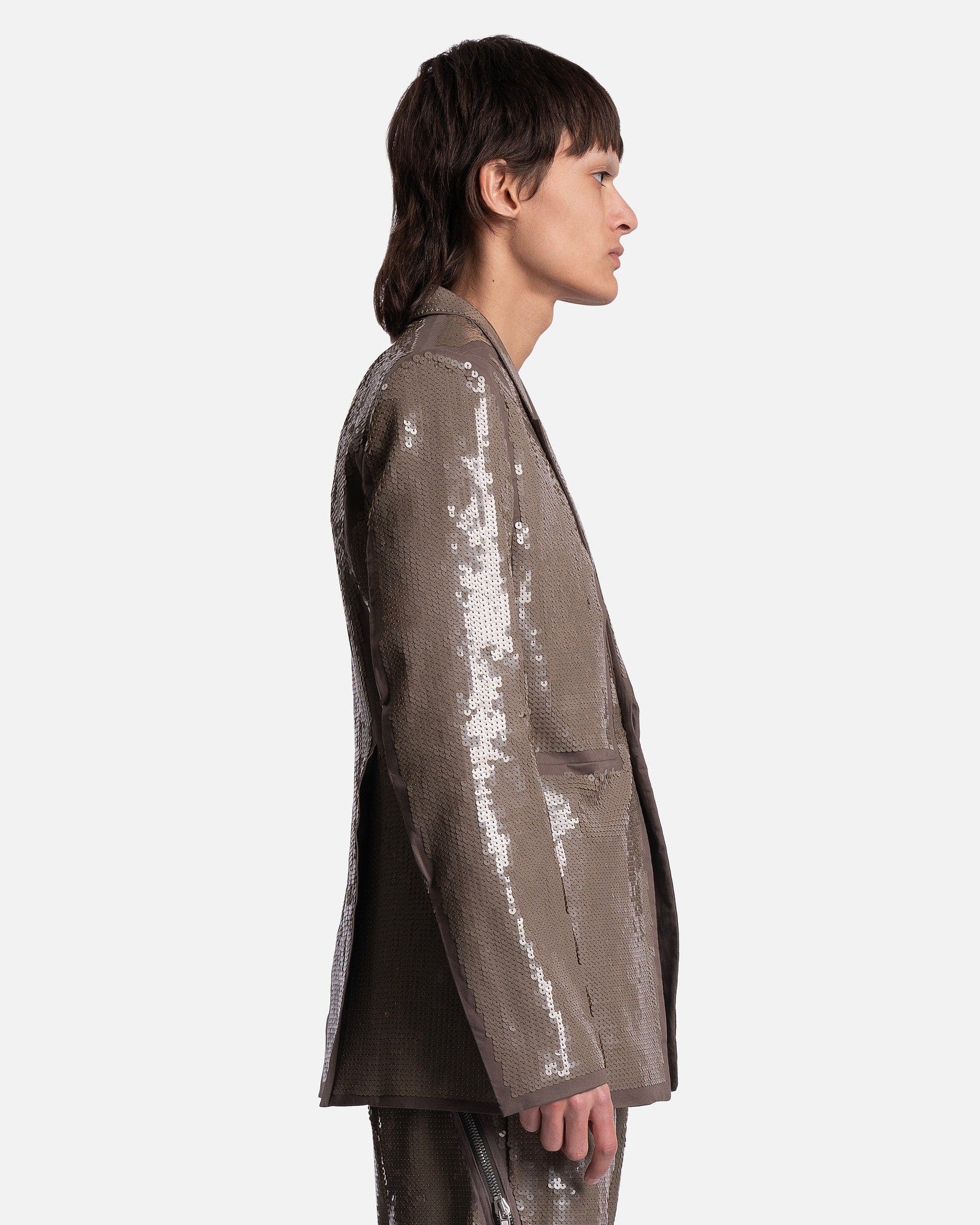 Fogpocket Soft Blazer In Dust Rick owens – Гарантія оригінальності – вид ззаду
