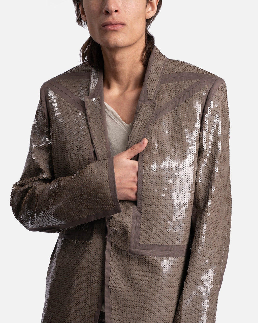 Fogpocket Soft Blazer In Dust Rick owens – Гарантія оригінальності – збільшений вид
