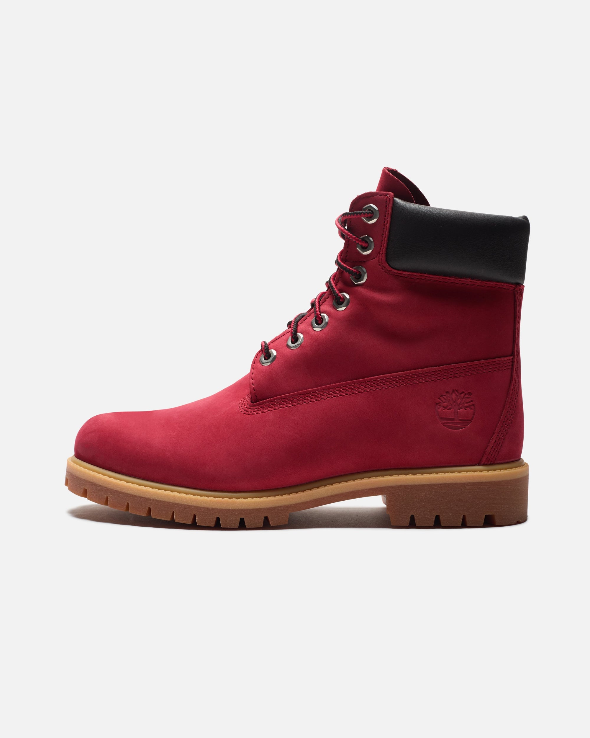 Оригінальна Premium 6 Inch Boot Dark Red Nubuck Timberland – вид ззаду