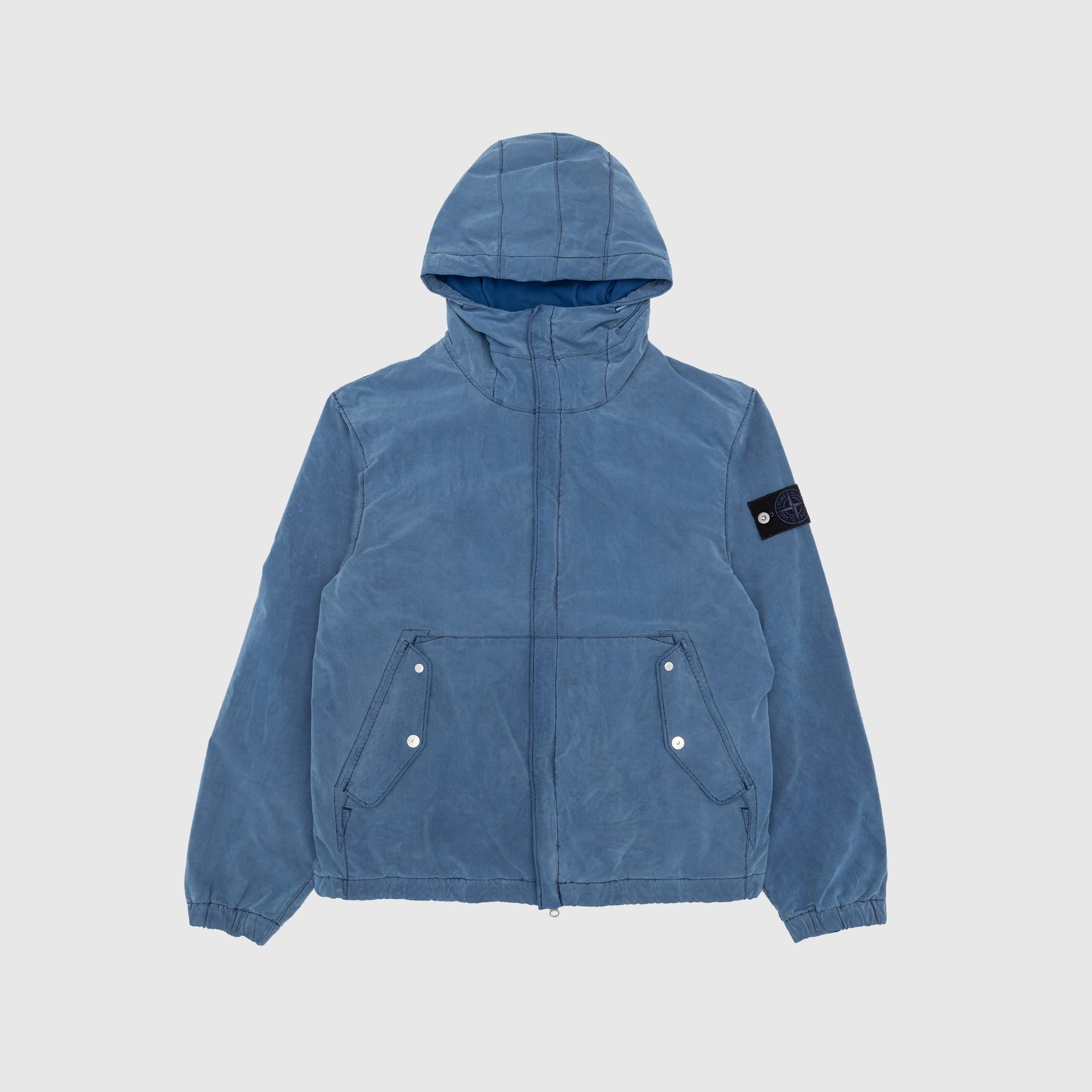 David Light Indigo-Tc Hooded Jacket Stone island оригінал – Купити в Україні – боковий вид