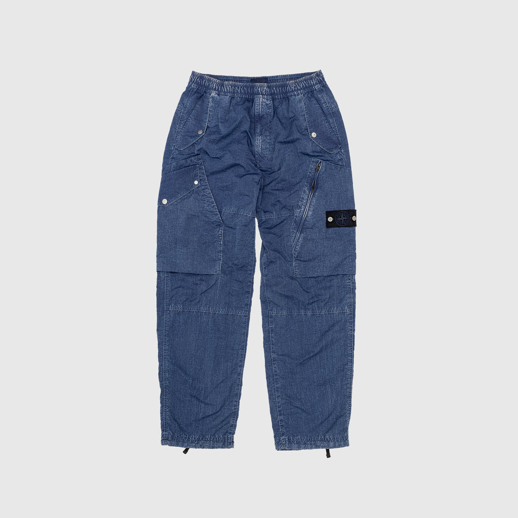 Оригінальна Hallow Fibre Nylon Indigo-Tc Cargo Pants Stone island – боковий вид