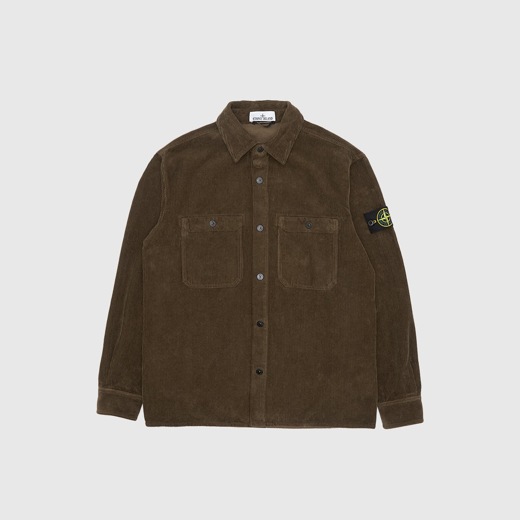 Organic Cotton Corduroy Overshirt Stone island – Гарантія оригінальності – боковий вид