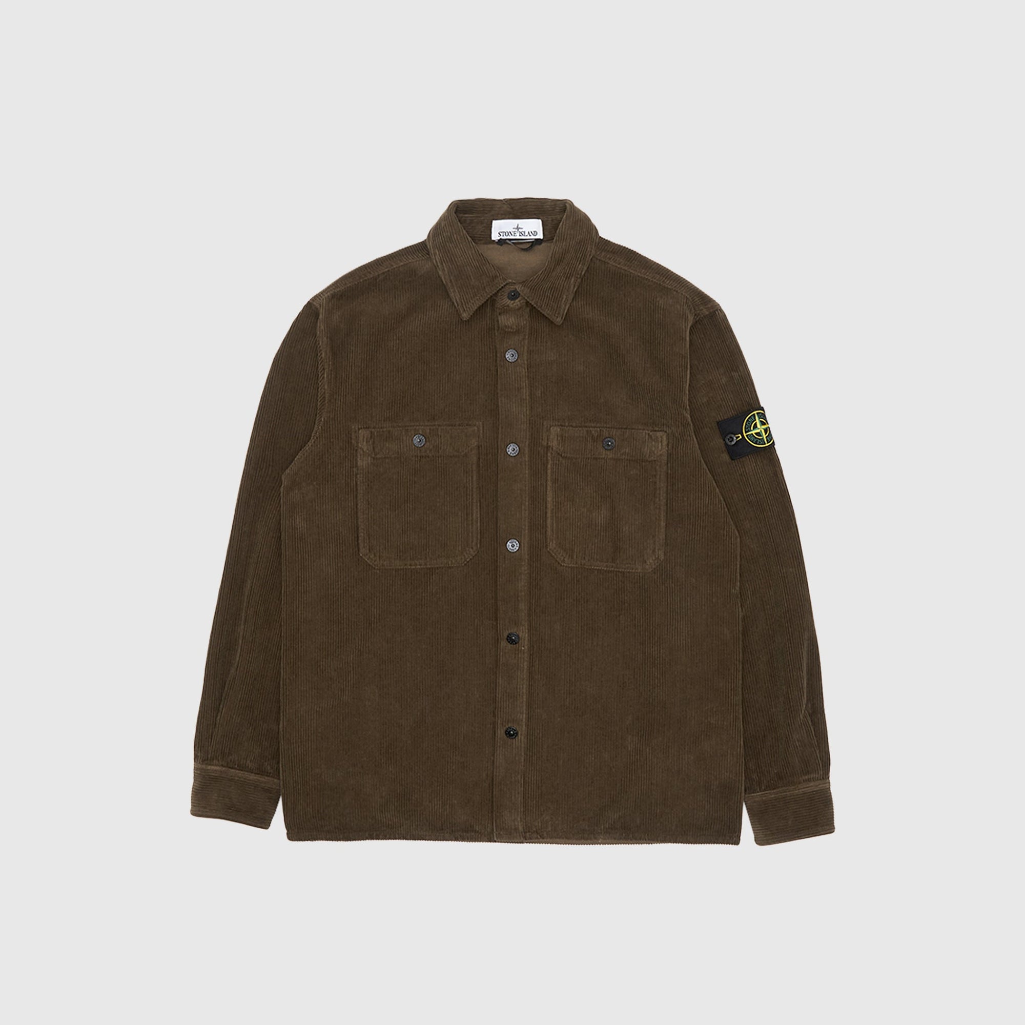 Organic Cotton Corduroy Overshirt Stone island – Гарантія оригінальності – боковий вид