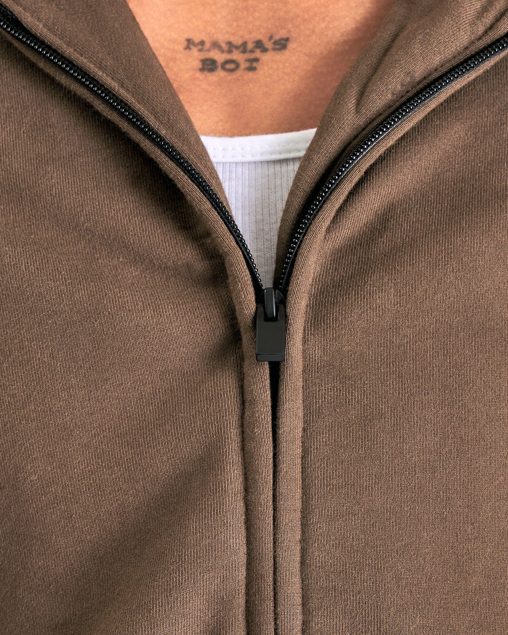 Full Zip Hoodie In Olive Fear of god – Гарантія оригінальності – збільшений вид - FEAR OF GOD