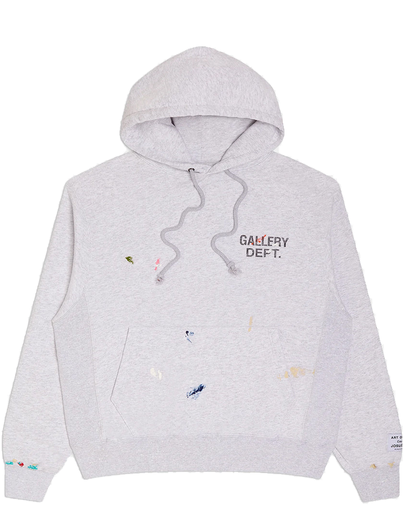Оригінальна Light Heather Logo-Detail Painted Hoodie Gallery department