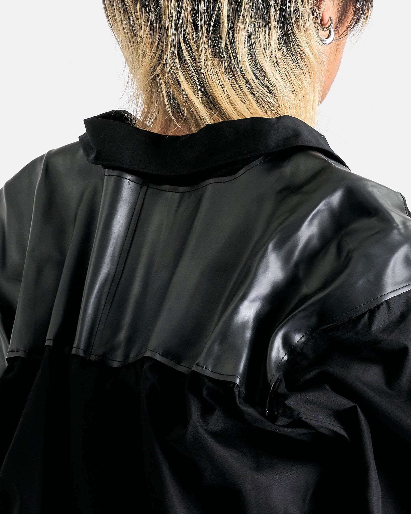 Gathered Panel Shirt In Black Comme des garcons – Гарантія оригінальності – збільшений вид