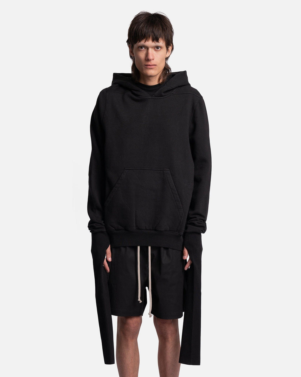 Gauntlet Granbury Hoodie In Black Rick owens оригінал – Купити в Україні – боковий вид