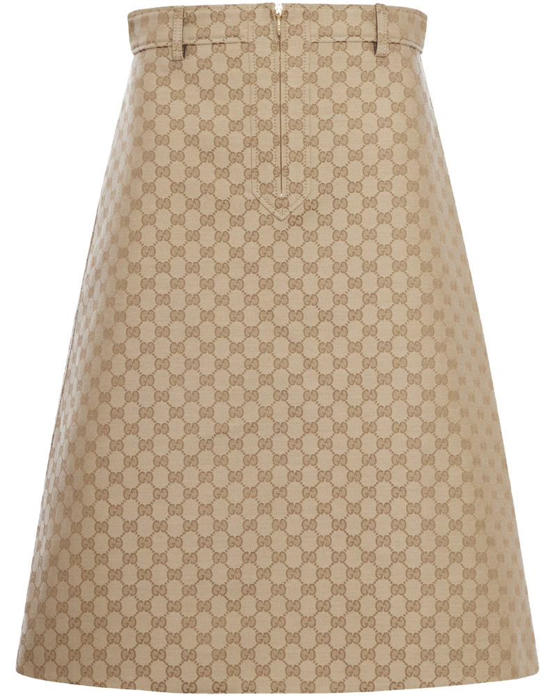 Оригінальна Gg Cotton Canvas Fabric Skirt Gucci