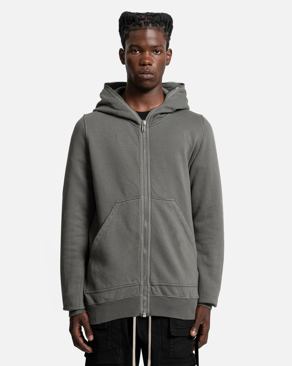 Оригінальна Gimp Hoodie In Hustler Blue Rick owens – боковий вид