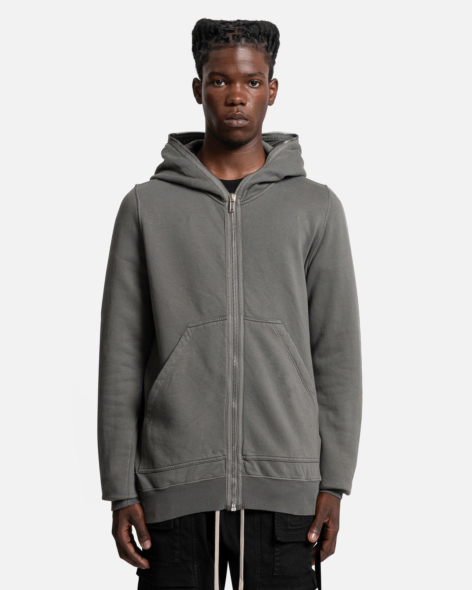 Оригінальна Gimp Hoodie In Hustler Blue Rick owens – боковий вид