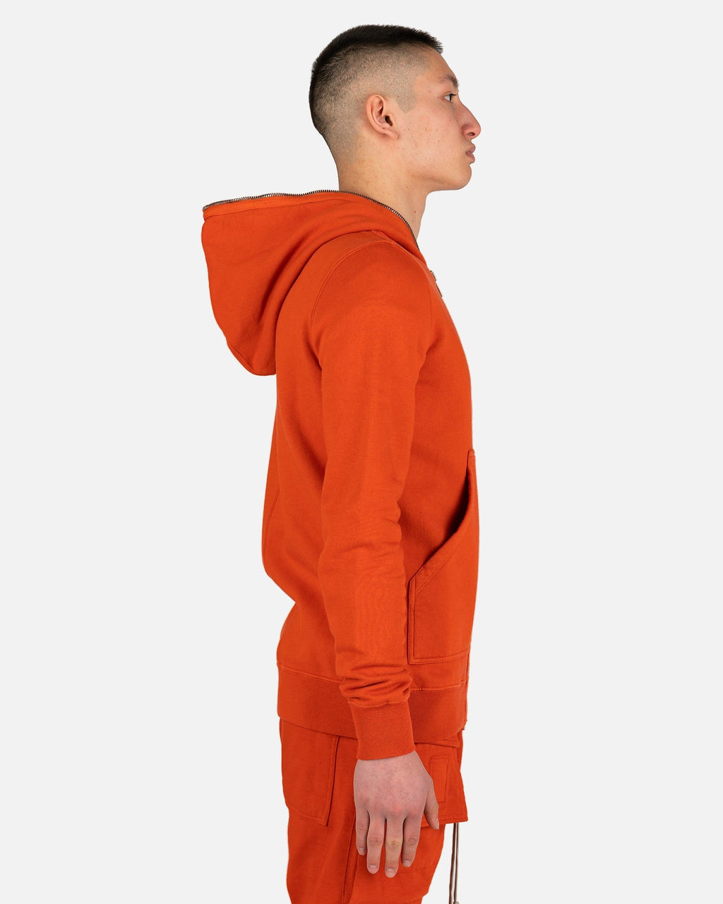 Gimp Hoodie In Orange Rick owens – Гарантія оригінальності – вид ззаду