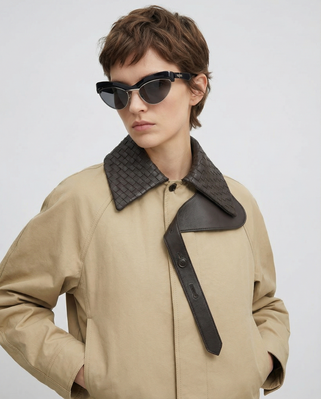 Duo Angle Cat Eye Sunglasses Bottega veneta оригінал – Купити в Україні – вид ззаду
