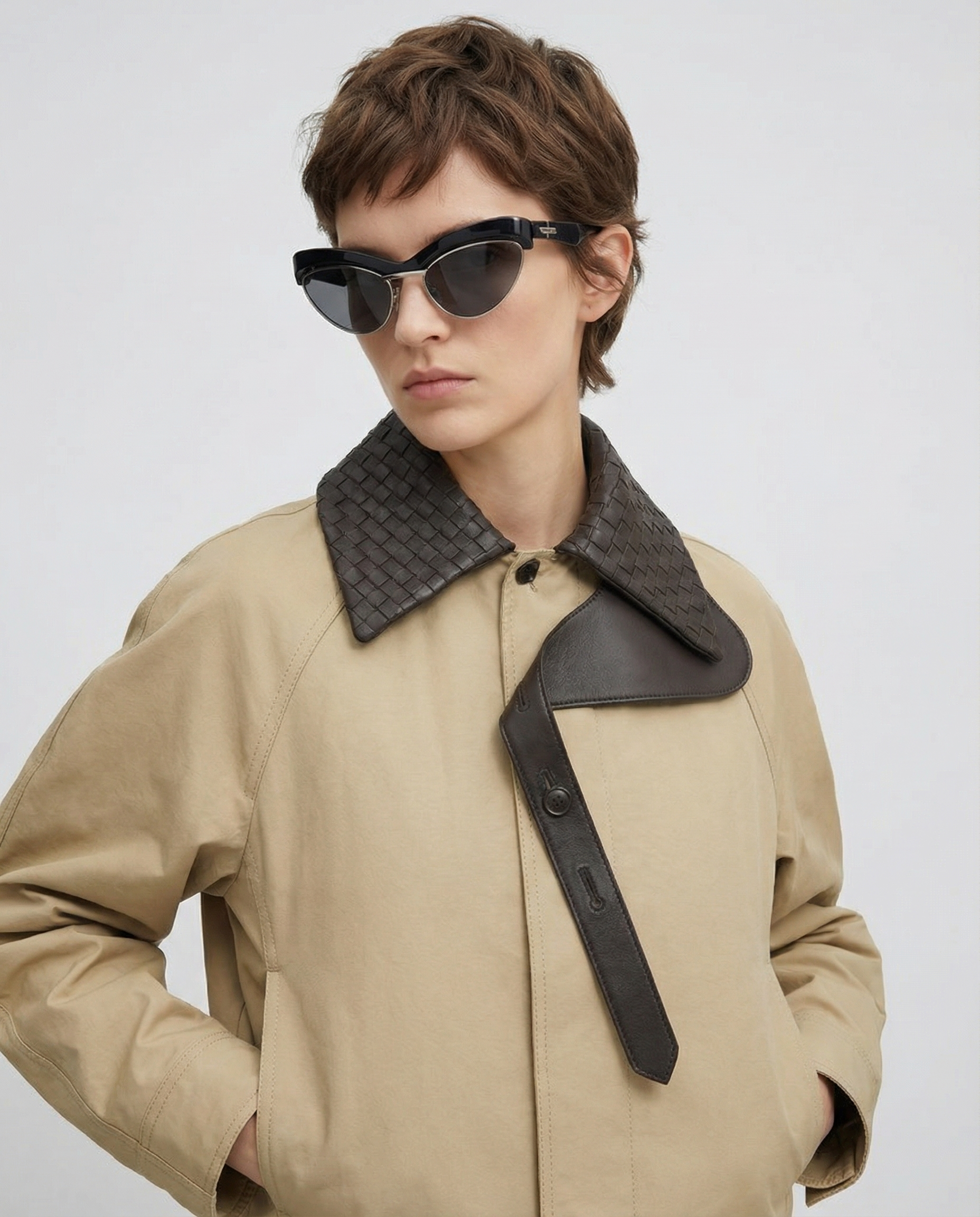 Duo Angle Cat Eye Sunglasses Bottega veneta оригінал – Купити в Україні – вид ззаду
