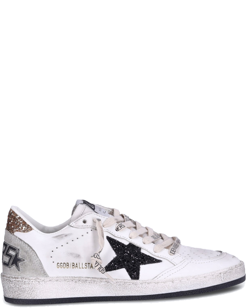 Ballstar Leather Upper Toe Glitter Star Suede Sneakers Golden goose оригінал – Купити в Україні