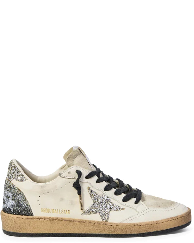 Оригінальна Ball-Star Sneakers In Leather And Glitter Golden goose