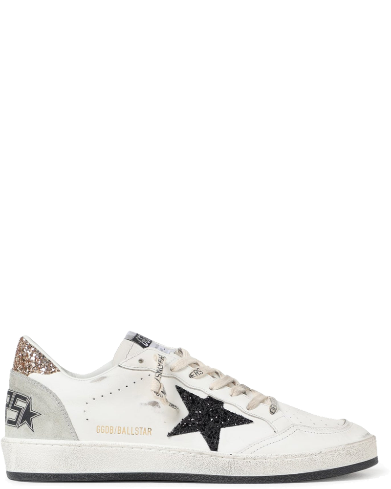 Оригінальна Ball-Star Sneakers In Leather And Glitter Golden goose