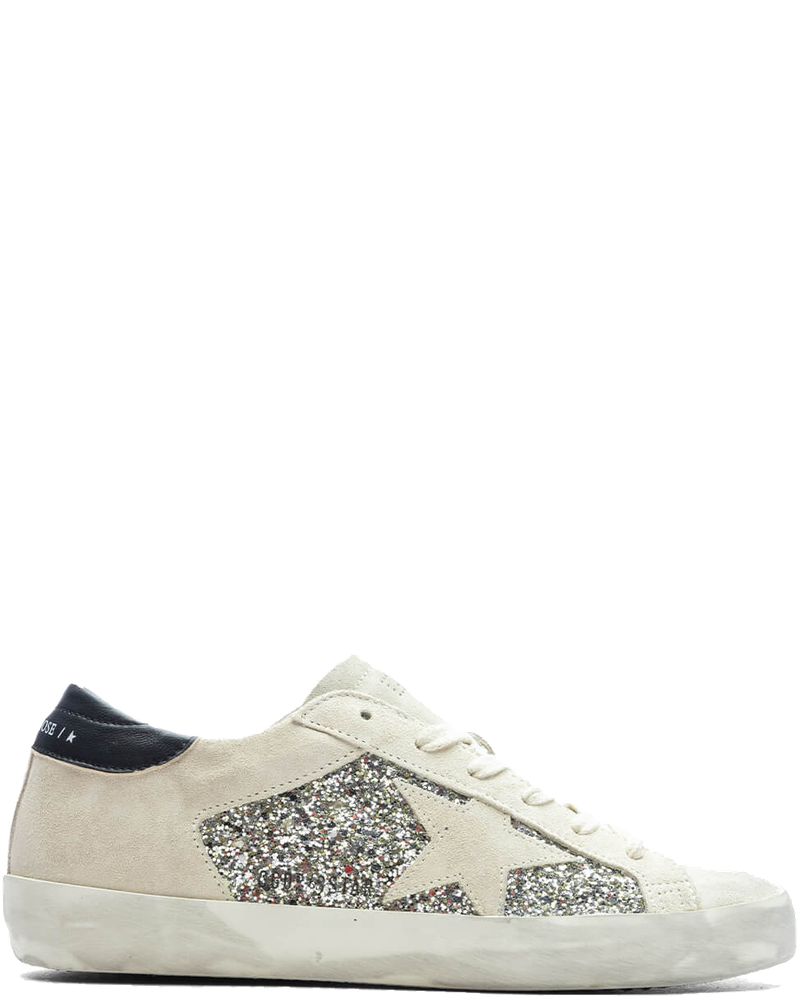 Оригінальна Womens Glitter Suede Super Star Golden goose