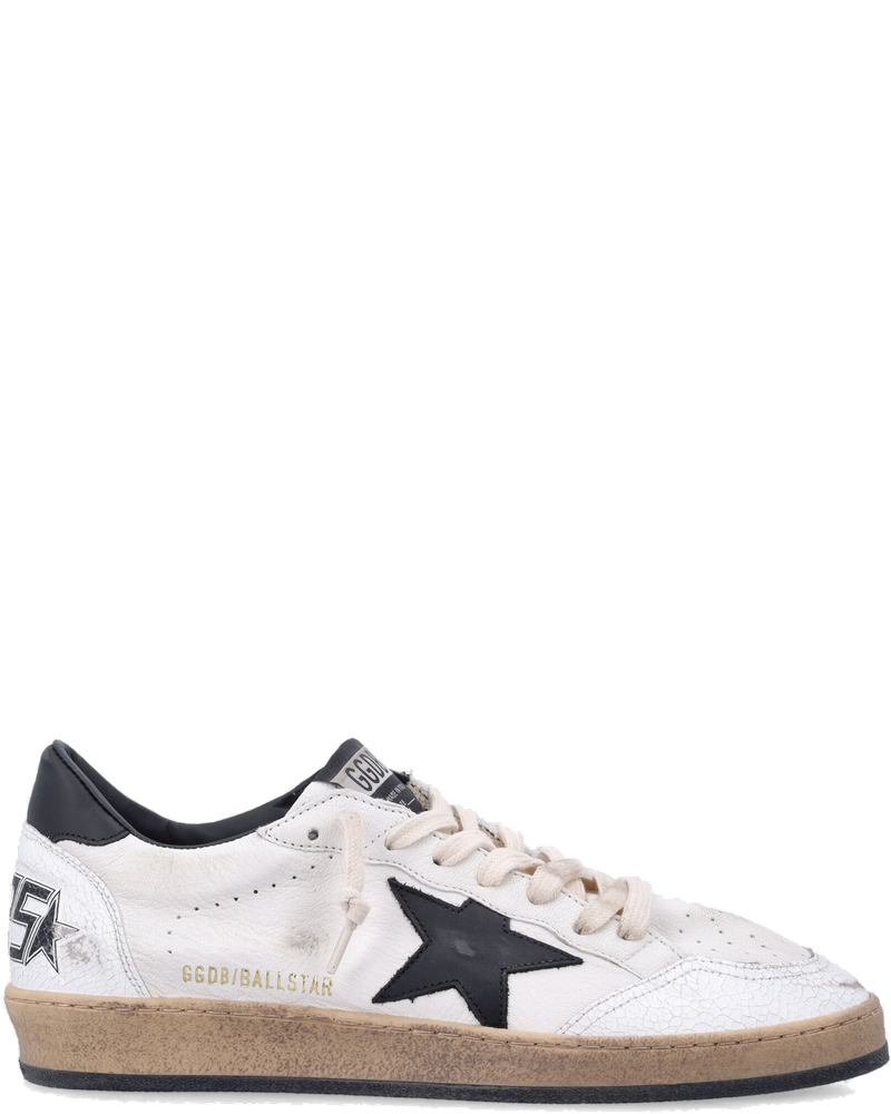 Оригінальна Ball Star White Nappa Sneakers With Black Star Golden goose
