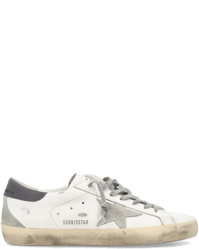 Super Star White And Gray Leather Sneaker Golden goose – Гарантія оригінальності