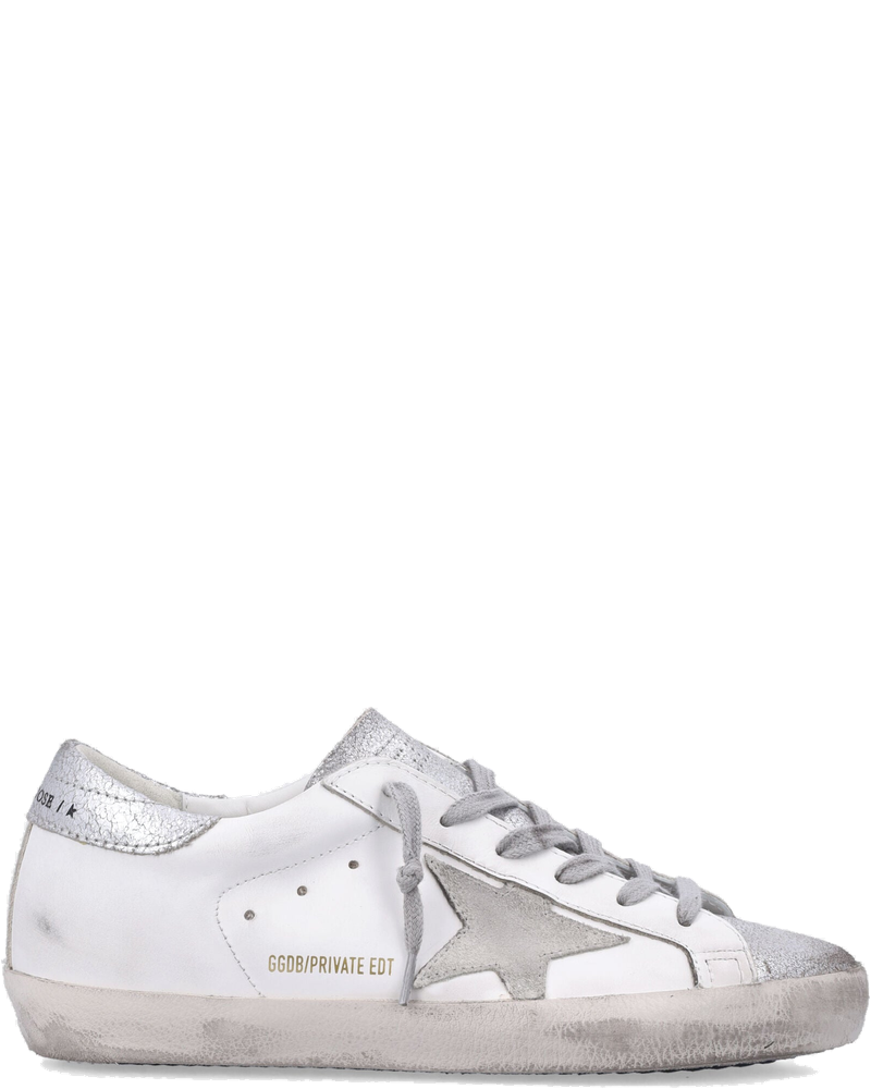 Super Star White And Silver Leather Womans Sneakers Golden goose – Гарантія оригінальності