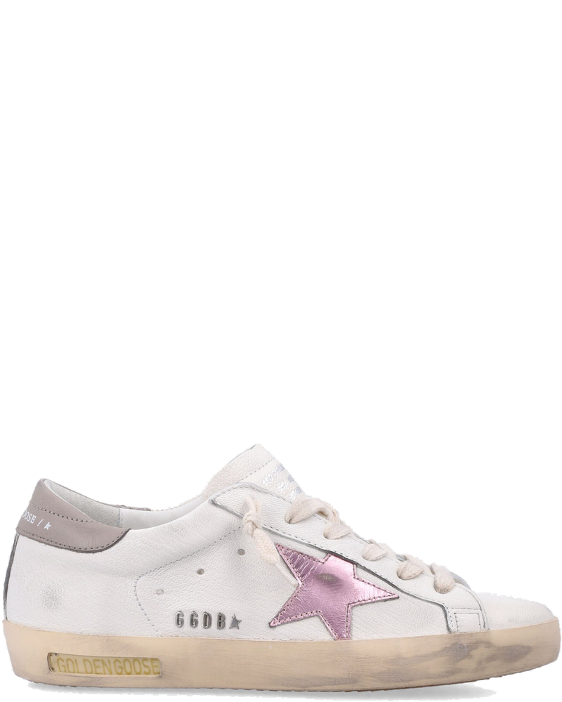 Super Star White Nappa Womans Sneakers With Pink Metallic Star Golden goose оригінал – Купити в Україні