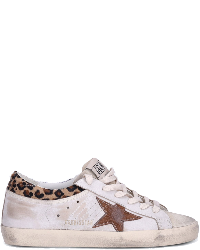 Super Star Leather Horsy Leo Printed Collar Suede Star Sneakers Golden goose оригінал – Купити в Україні