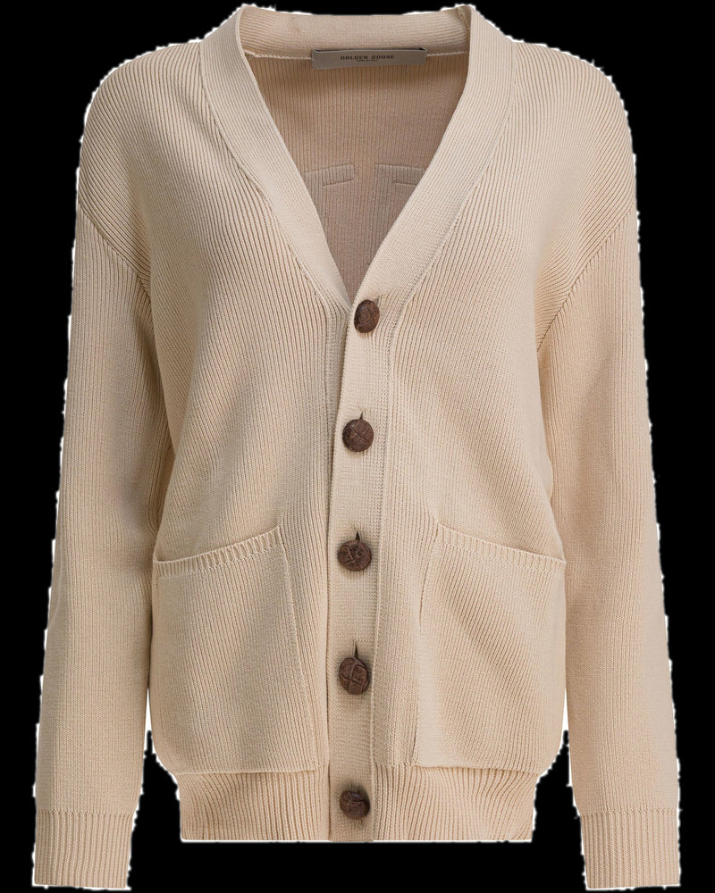 BG_REMOVED_CATALOG_Cotton Cardigan - GOLDEN GOOSE
