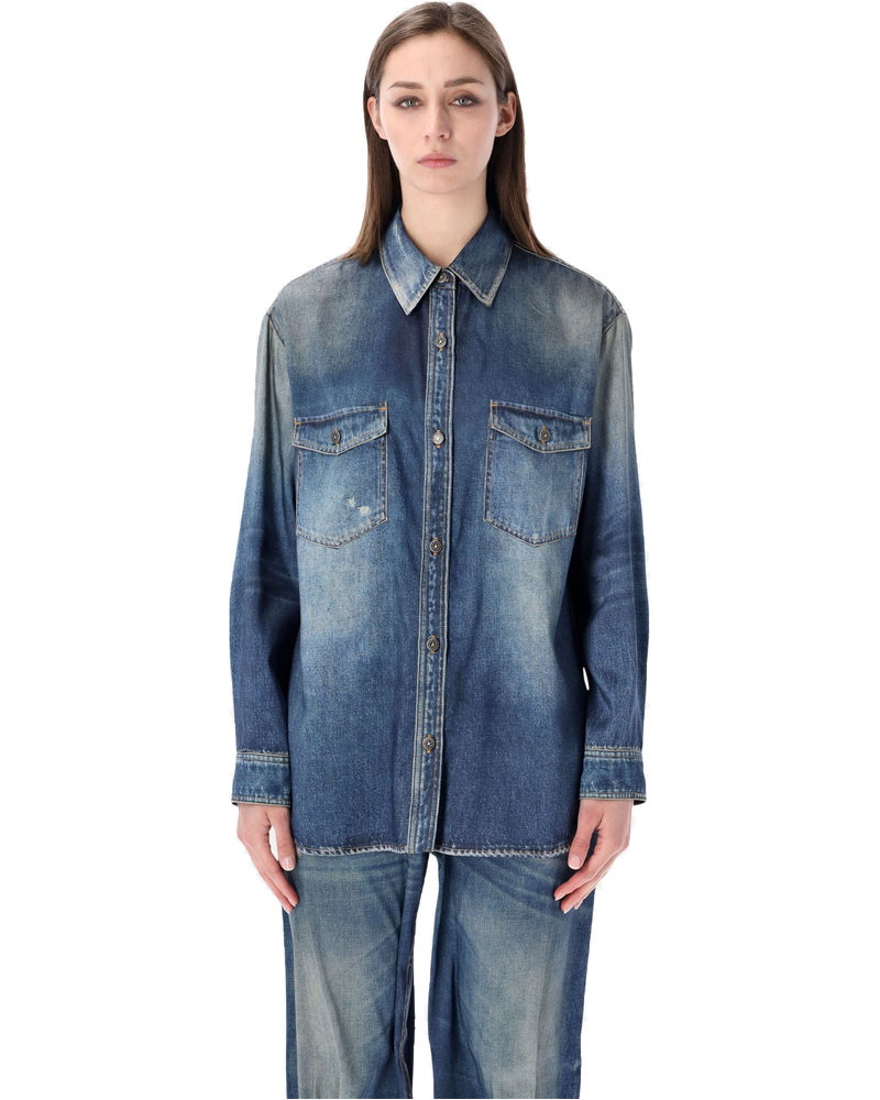 Overshirt Print Blue Golden goose – Гарантія оригінальності