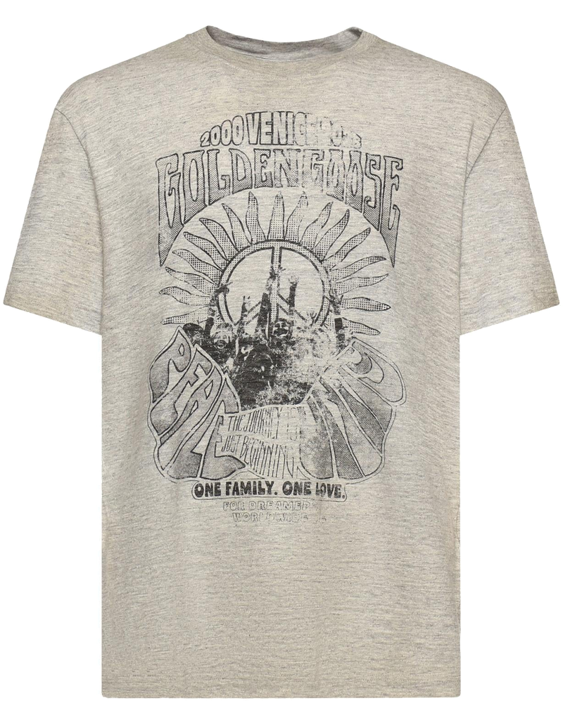 T-Shirt In Jersey Con Stampa Golden goose – Гарантія оригінальності