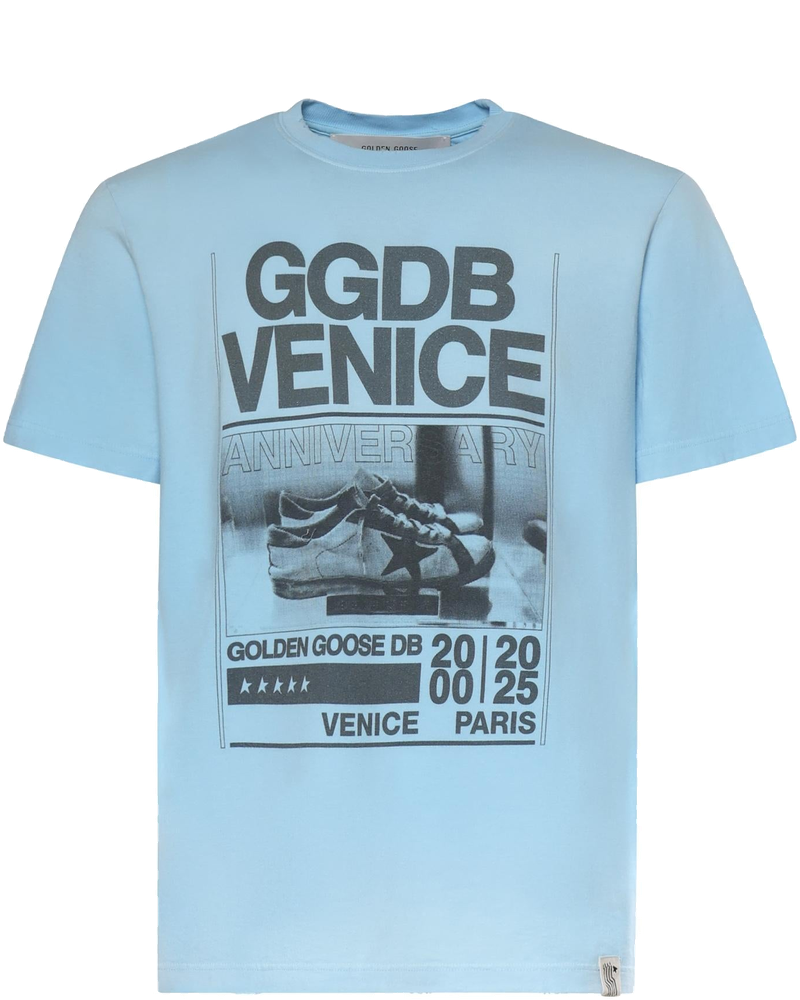 T-Shirt In Jersey DI Cotone Con Stampa Golden goose оригінал – Купити в Україні