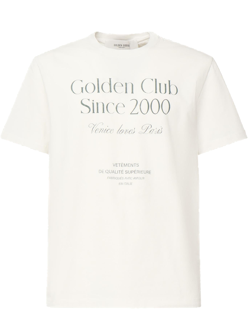 T-Shirt In Cotone Con Stampa Golden goose – Гарантія оригінальності