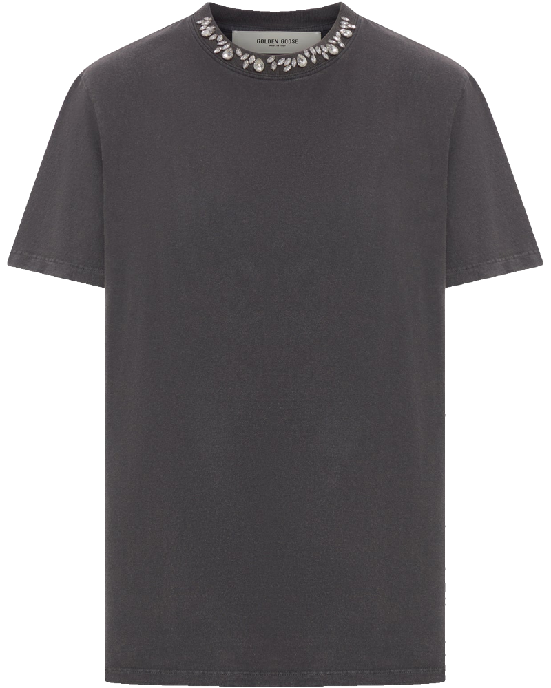 Grey T-Shirt With Crystals Golden goose – Гарантія оригінальності