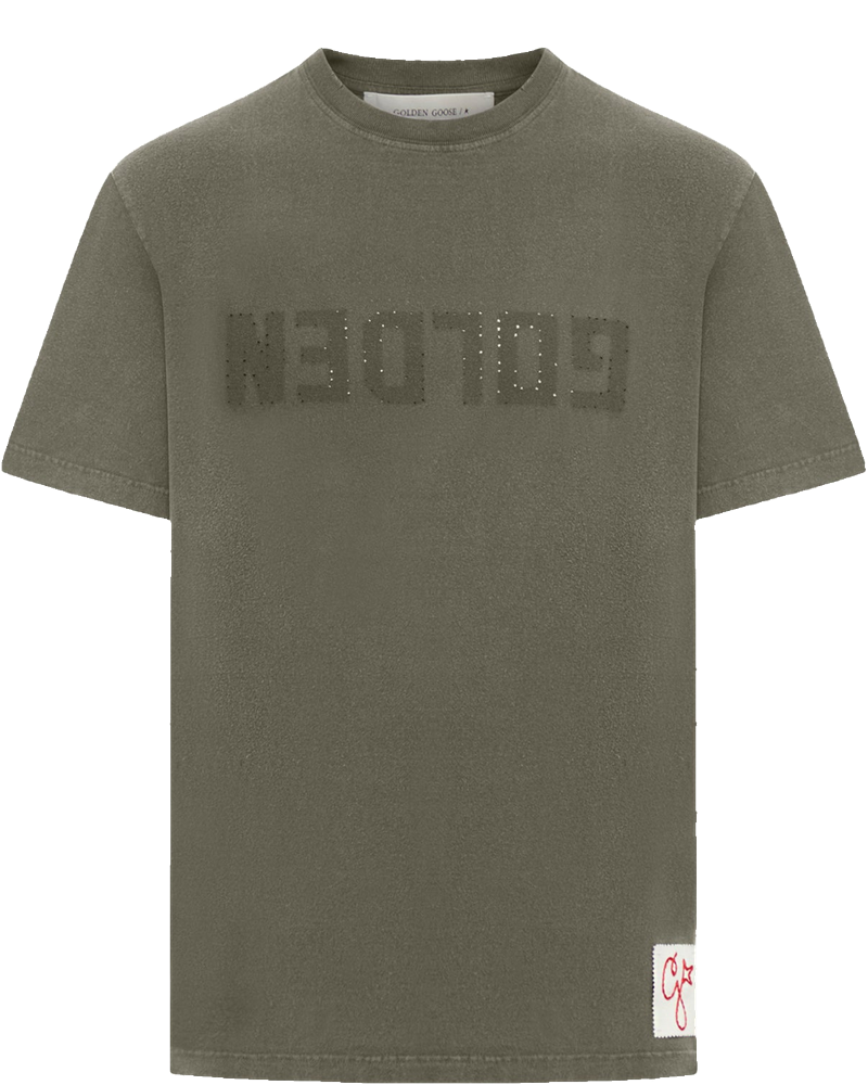 Short Sleeve T-Shirt With Logo Print Golden goose оригінал – Купити в Україні