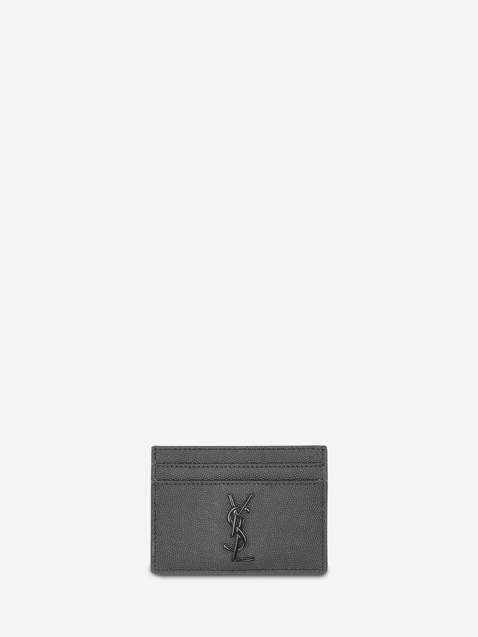 Grain De Poudre Matt Ysl Credit Card Holder Saint laurent – Гарантія оригінальності – боковий вид