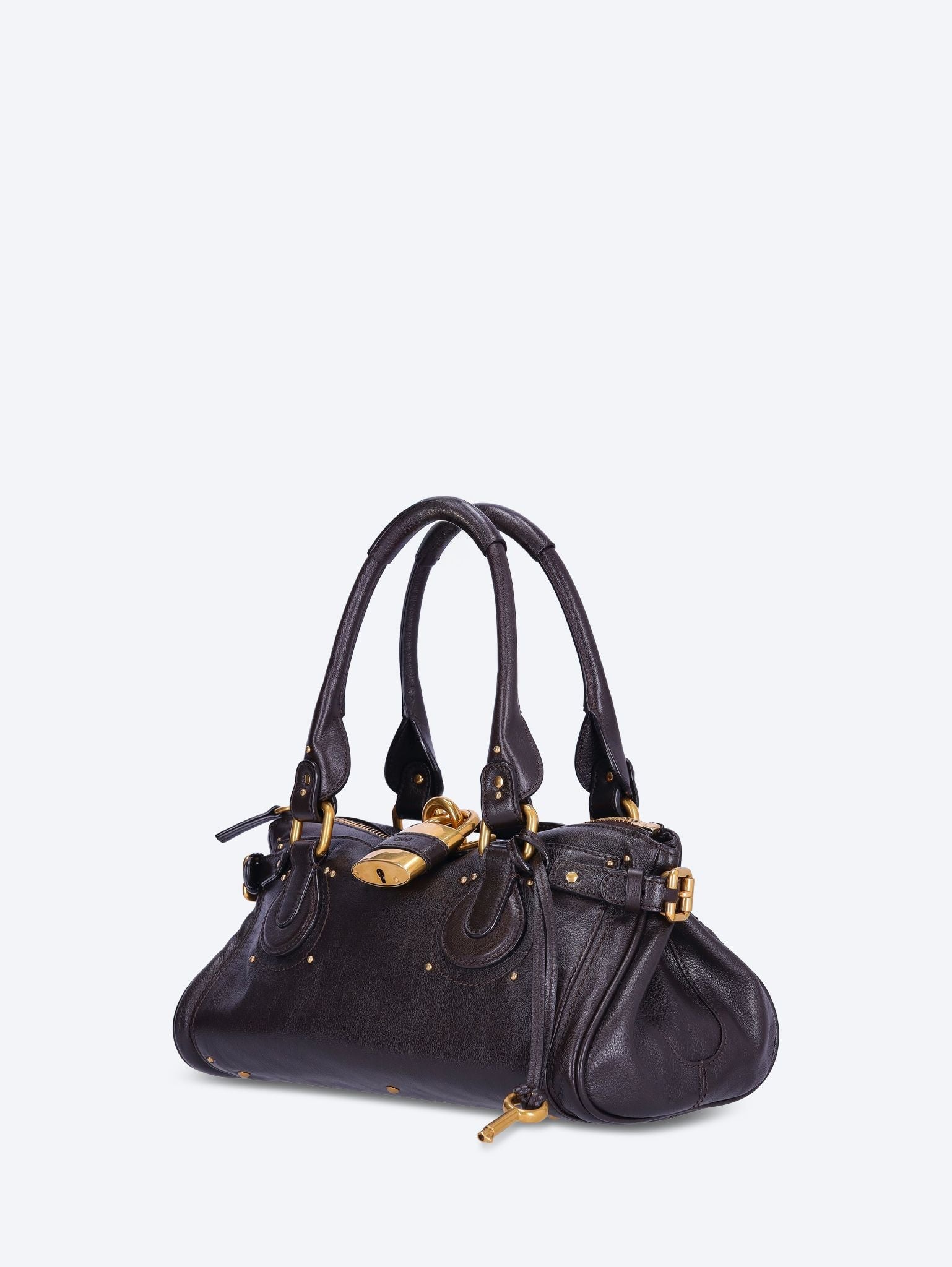 Grained Leather Paddington Handbag Chloe – Гарантія оригінальності – вид ззаду