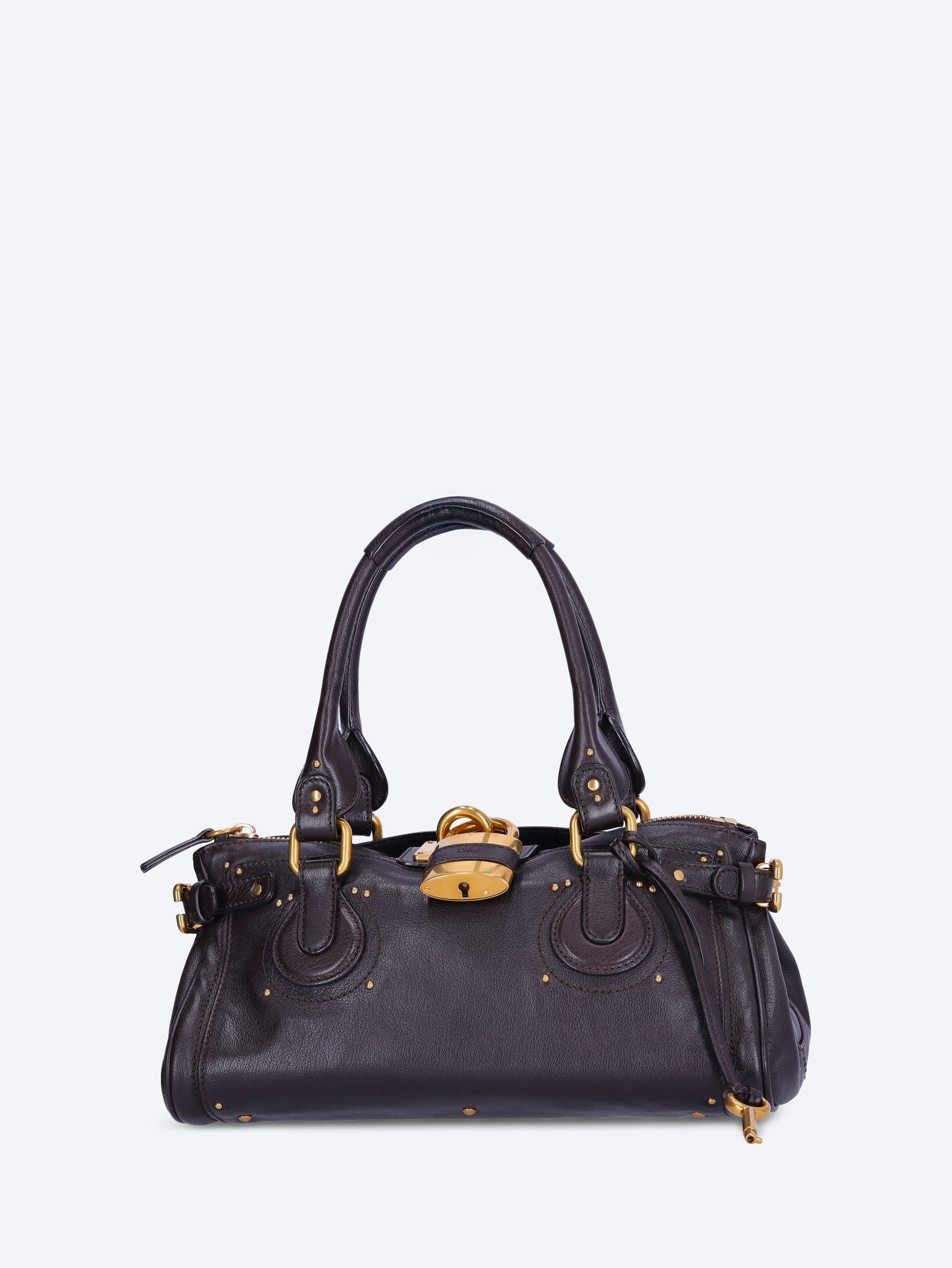 Grained Leather Paddington Handbag Chloe – Гарантія оригінальності – боковий вид