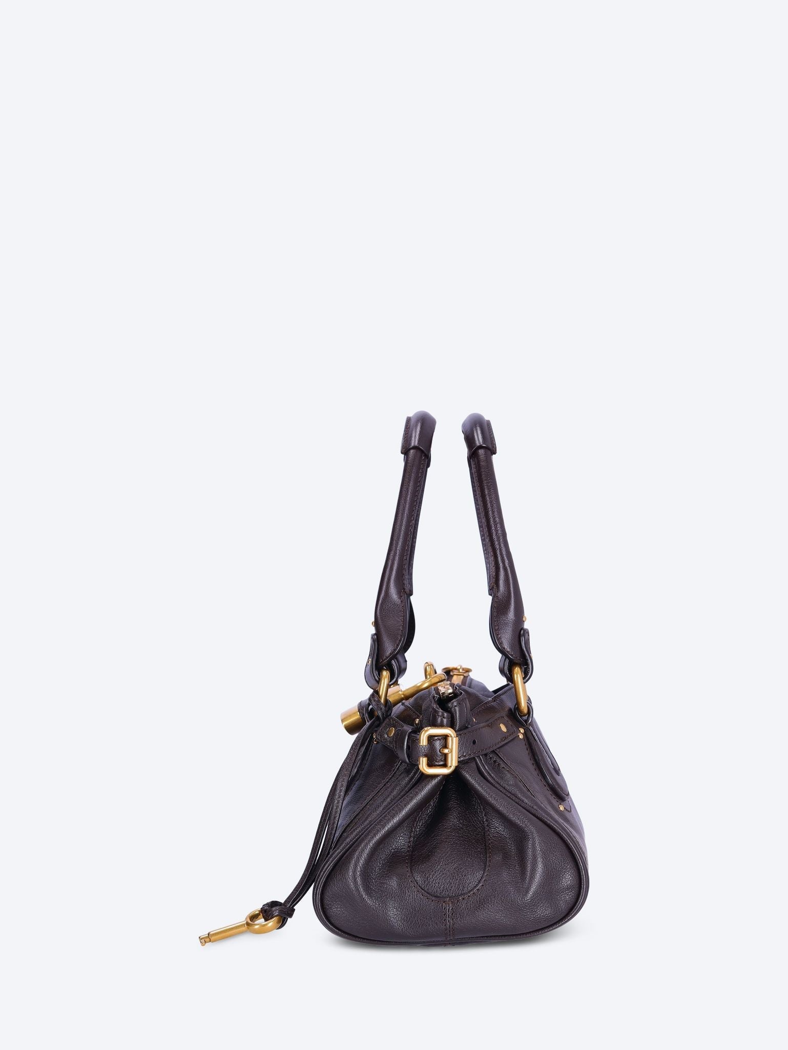 Grained Leather Paddington Handbag Chloe – Гарантія оригінальності – детальний вид