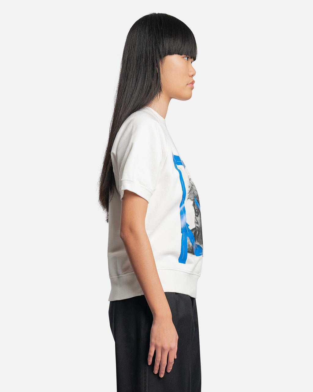 Оригінальна Graphic Print Sweater In White Maison margiela – вид ззаду