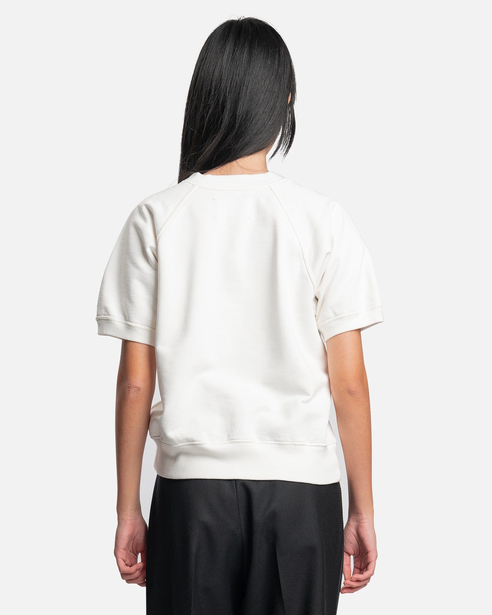 Оригінальна Graphic Print Sweater In White Maison margiela – детальний вид