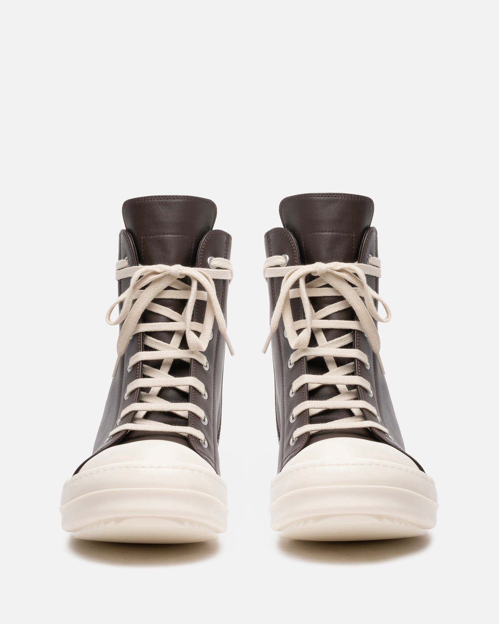 Grease Calf Leather Ramones In Brown Rick owens оригінал – Купити в Україні – детальний вид