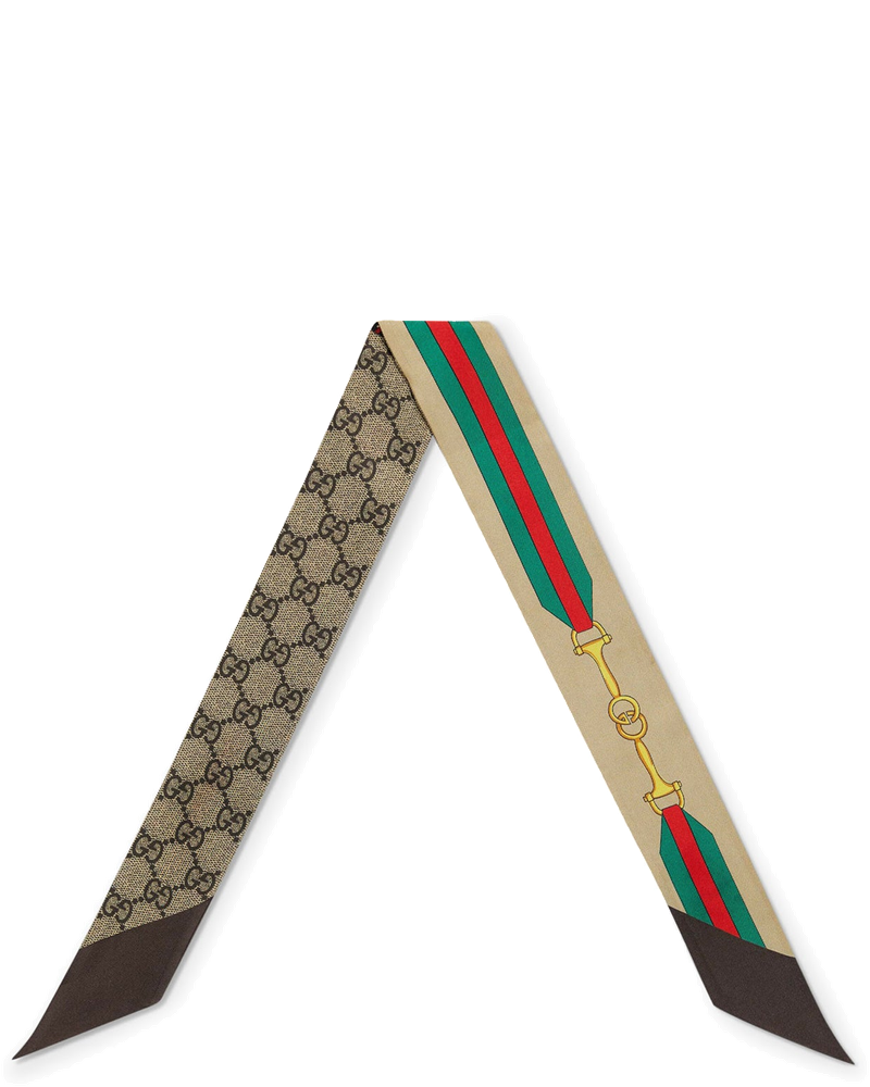 Silk Bow With Horsebit Print With Gg And Web Crossing Gucci – Гарантія оригінальності