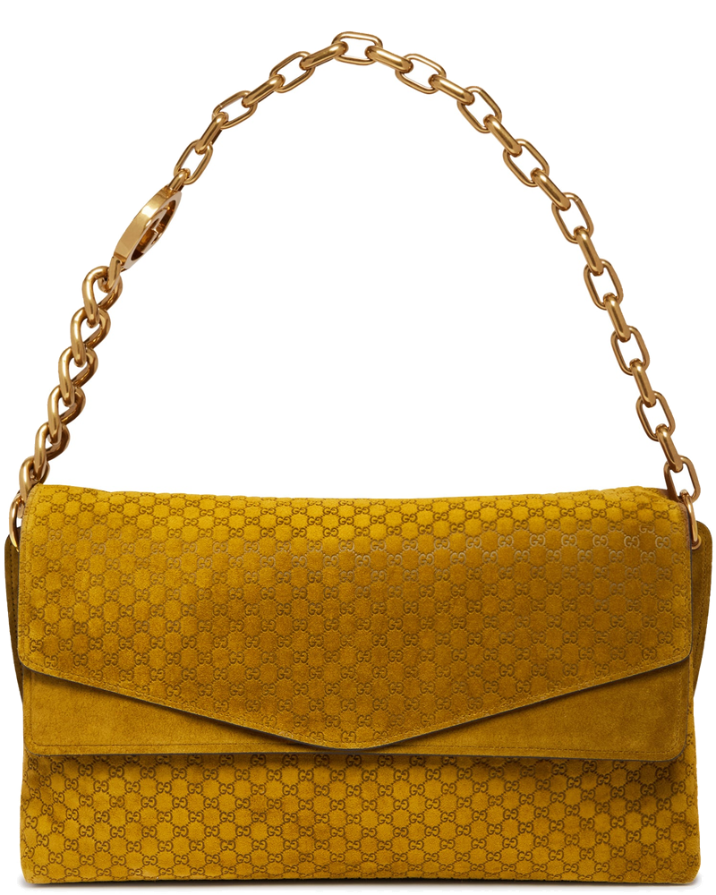 Оригінальна Yellow Medium Chain Shoulder Bag Gucci