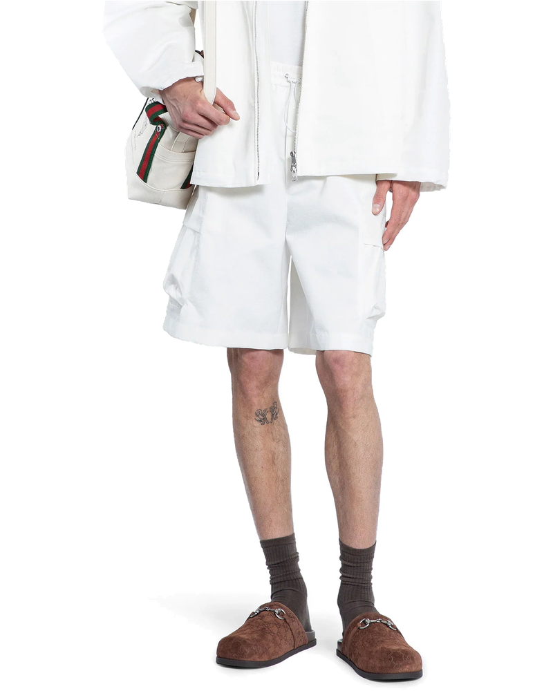 Оригінальна Web Cotton Ripstop Cargo Shorts Gucci