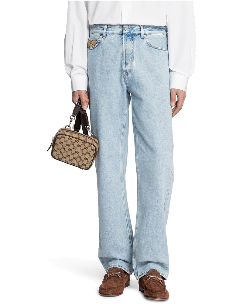 Denim And Gg Canvas 5 Pocket Jeans Gucci оригінал – Купити в Україні